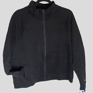 Champion Black Moisture Wicking Zip Up casual Athletic jacket